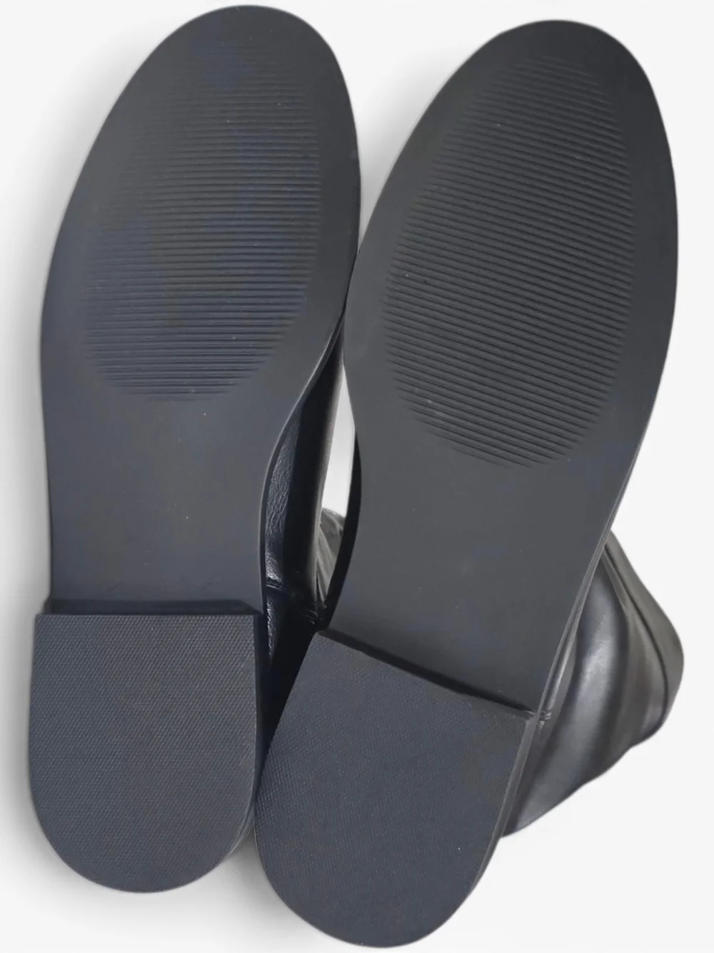 Black Tall Flat Riding Vegan Leather Boots. Free Shipping!!!